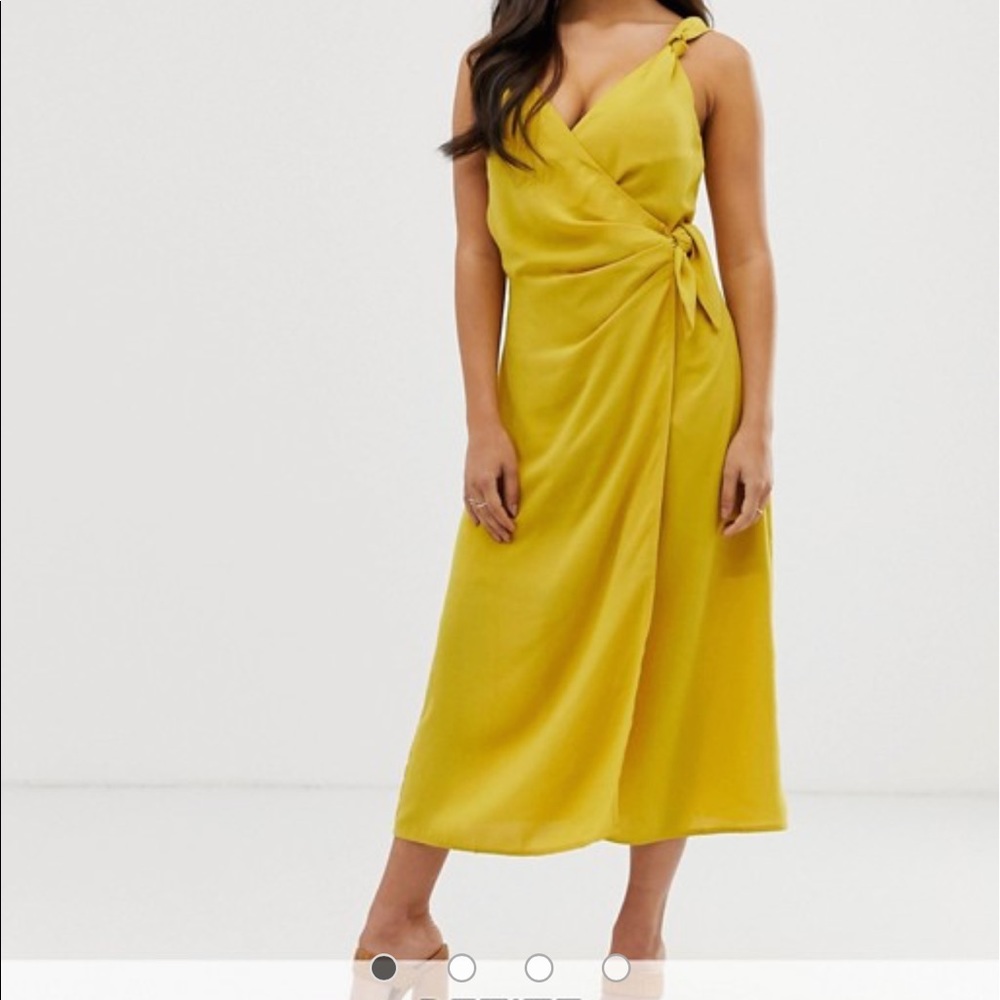 Fashion Union Petite wrap midi dress